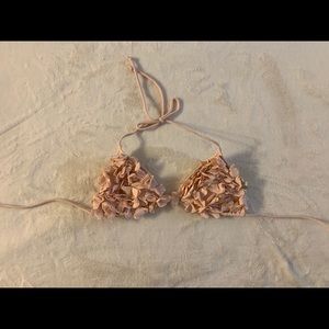 Aerie Ruffle Baby Pink Triangle Top